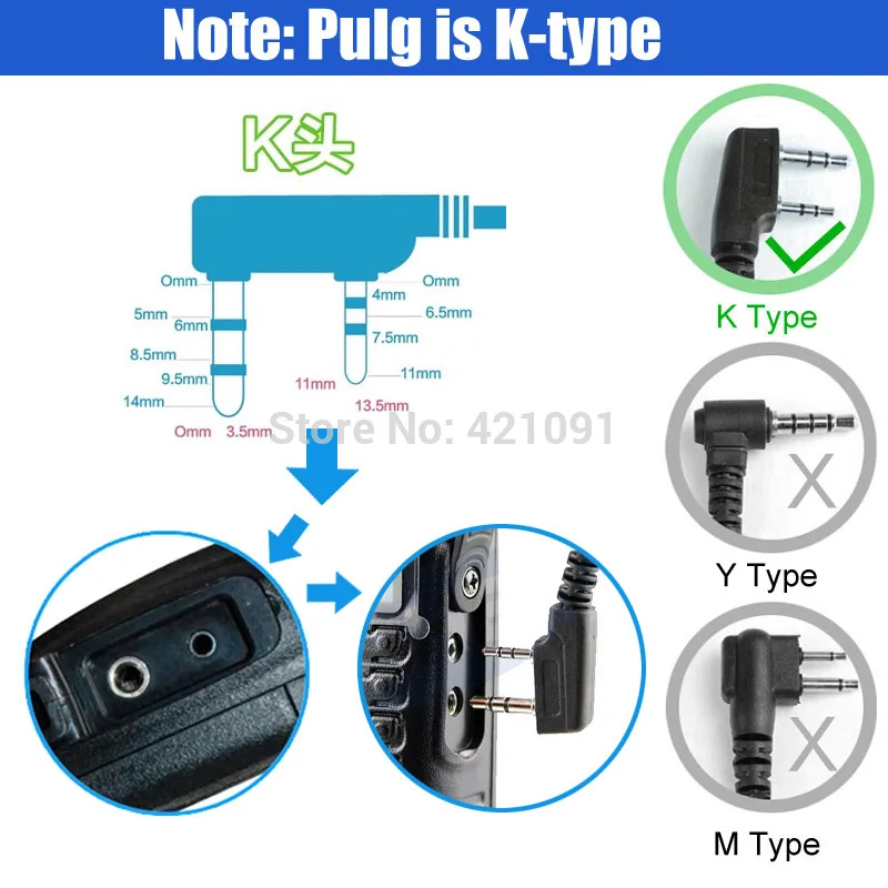 Микрофон гарнитуры расширить кабель 2 м K к 2 контакты для Kenwood Baofeng WOUXUN Puxing Quansheng и т. д. Портативная рация