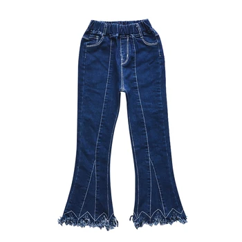

Kids Tassels Jeans For Girls High Waist Flare Pants Children Clothing Spring Autumn Denim Trousers 4 5 7 8 9 11 12 Years Clothes