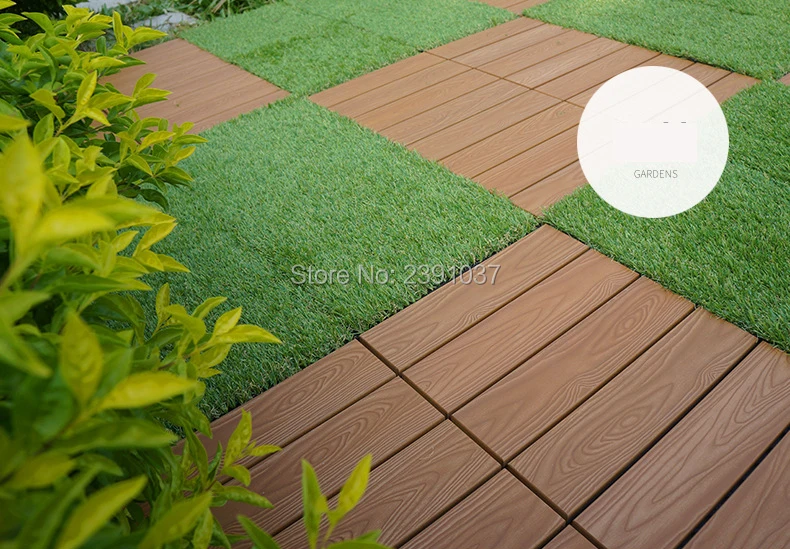 

11pcs 30*30*2.6cm Balcony decoration composite flooring tiles Interlocking Wood grain Flooring Tiles