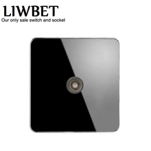 Черные ТВ разъем и 86*86 мм розетки