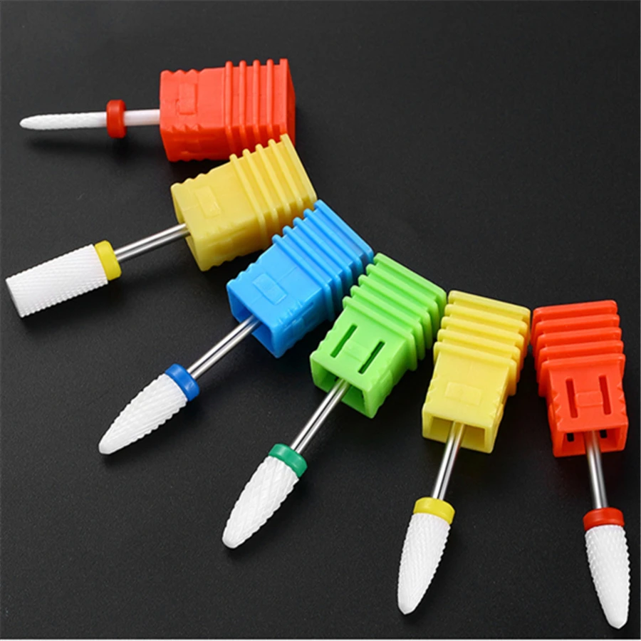 

Milling Cutter For Manicure Ceramic Mill Manicure Machine Set Cutter For Pedicure Electric Nail Files Nail Drill Bits 6Types