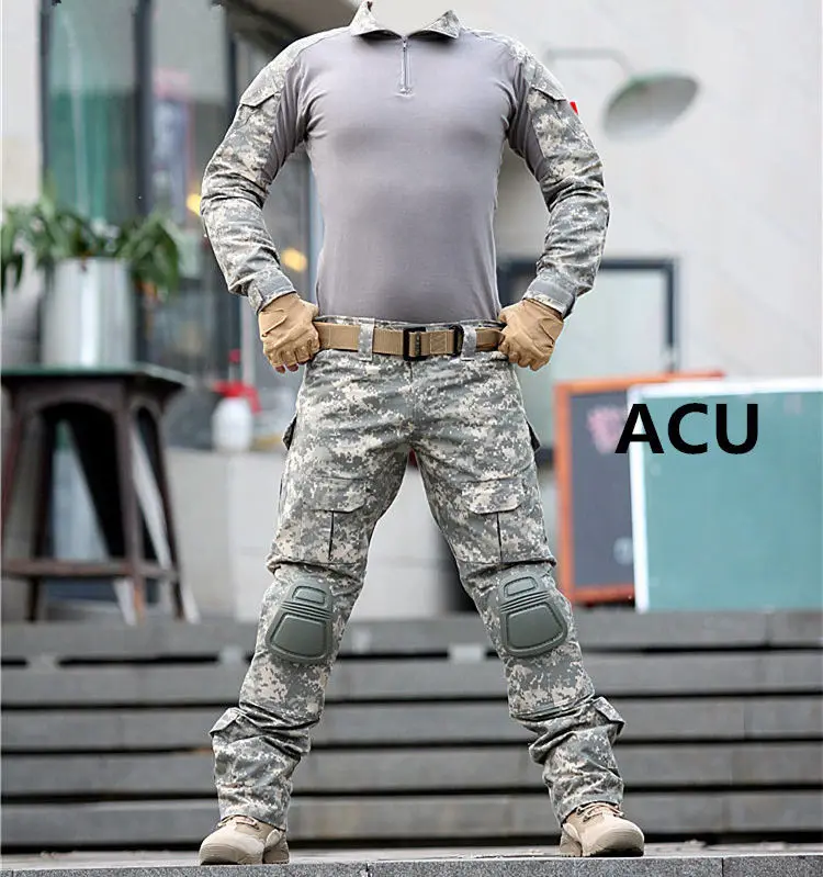 Tactical-military-uniform-clothing-army-of-the-military-combat-uniform-tactical-pants-with-knee-pads-camouflage