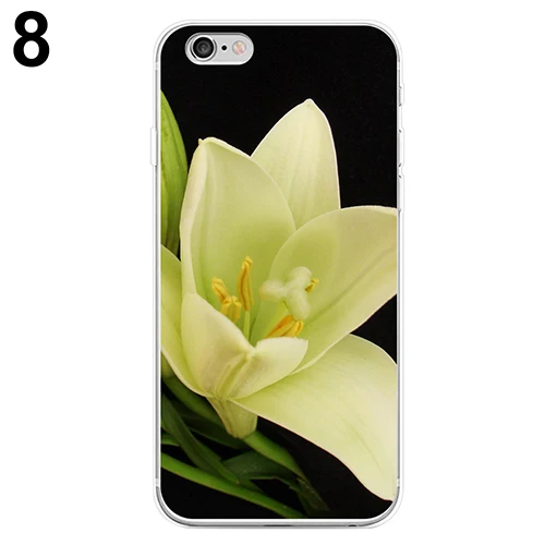 Beautiful Lily Flower Protective Case Cover For Iphone 5 5s Se In Half