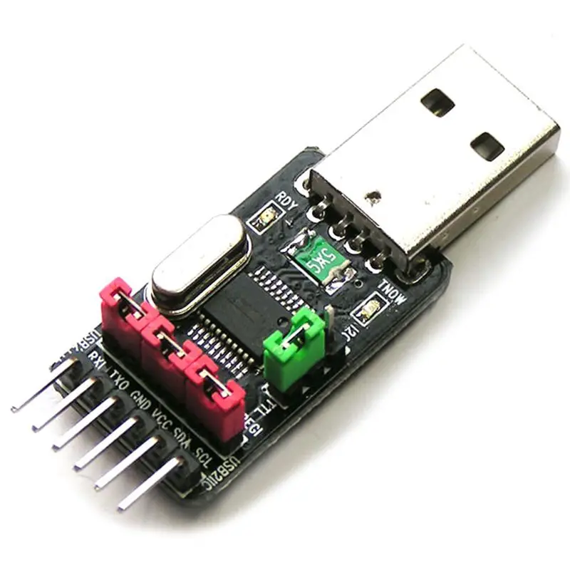 2 в 1 Ch341T модуль Usb к IEC Iic Uart Ttl главный адаптер конвертер Stc Isp загрузка + Образец