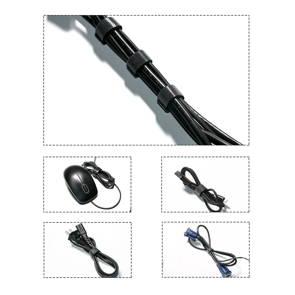 CASEIER Wire Winder Clip Earphone Holder Mouse Cord Cable Organizer Protector HDMI Cable USB Cable Management For USB C Cable