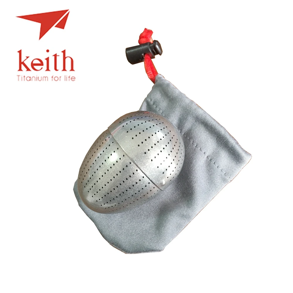 Креативный Чайный фильтр Keith из чистого титана в форме яйца для чая кофе