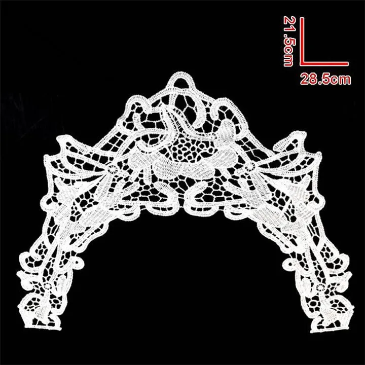 12Lace Ribbon DIY Fabric Lace Trim Apparel Sewing Women Dress Decor Beautiful China Style Flower Applique Lace Embroidery Neckline