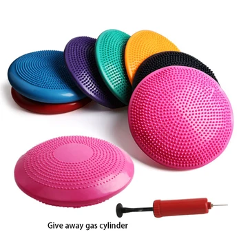 

(send random color pump) Inflatable Fitness Massage Yoga Ball Ballon Wobble Stability Balance Massage Cushion Mat Yoga Balls
