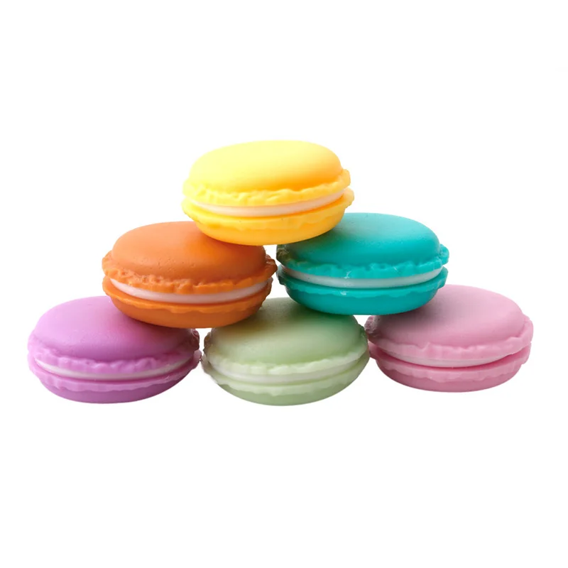 

Cute Macaron Cake Shape Box Earrings Ring Necklace Jewelry Storage Display Case