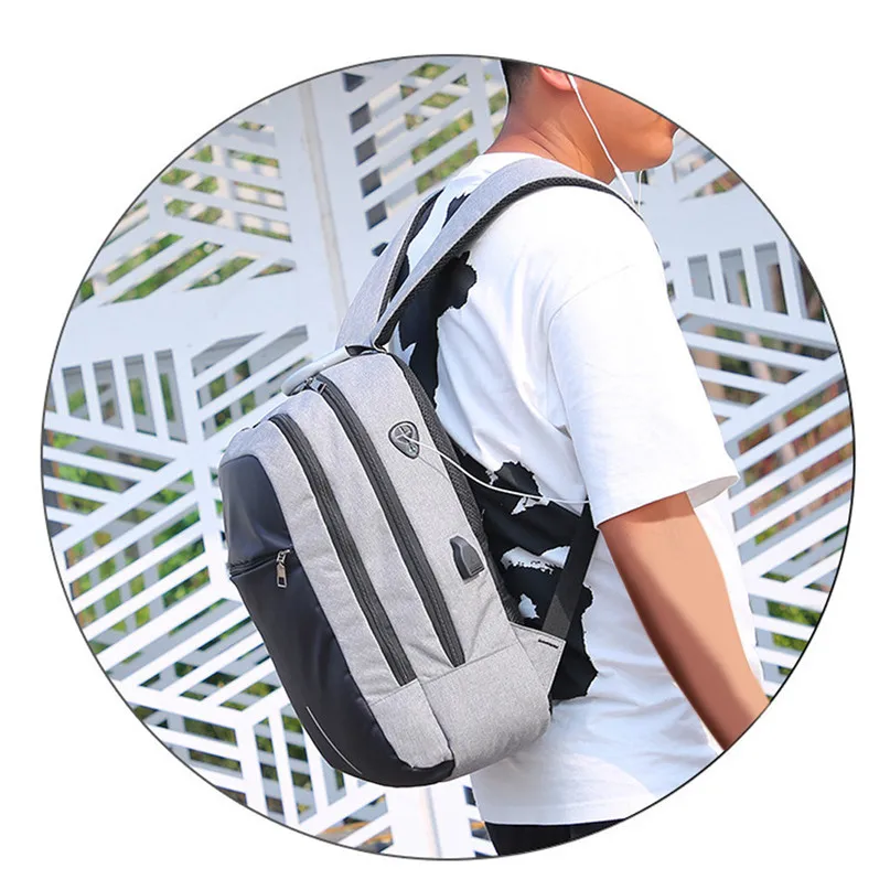 Sports Bag Outdoor USB Charge Camping Hiking Backpack Lock Shoulder Business Travel Bag Code Lock Anti-Theft Backpack #2D04 (4)