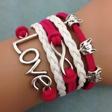 1 шт. Браслет «бесконечность» шнур браслет в виде лисы 3095 Минимальный заказ 10