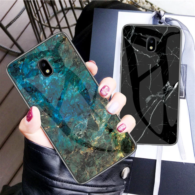 Luxury Marble Tempered Glass Phone Case For Samsung Galaxy J6 J4 Plus J3 J8 2018 J5 J7 Pro 2017 J2 Prime J730 Cover Coque Fundas |