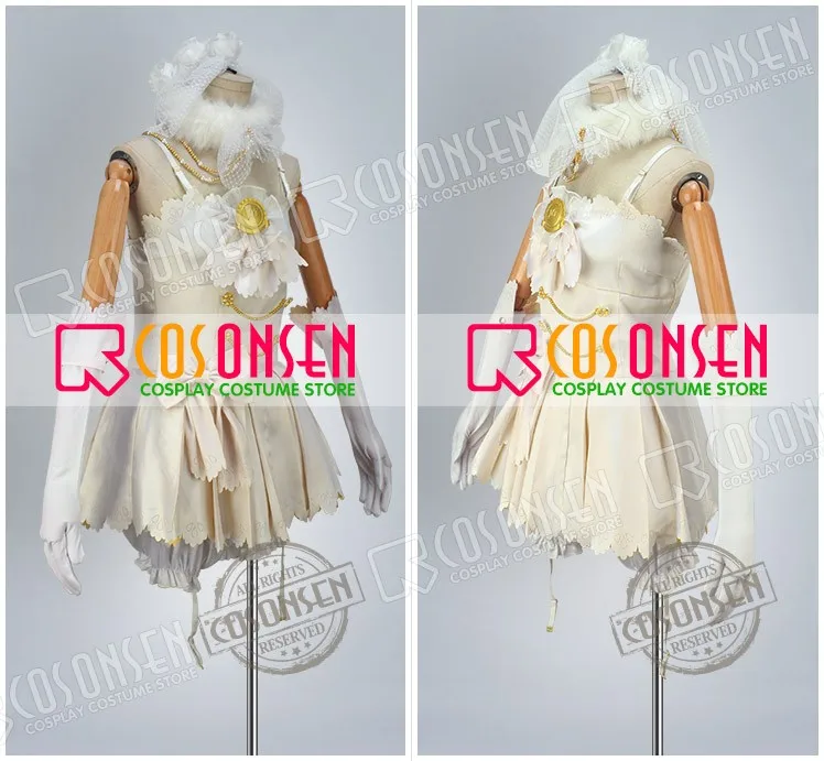 COSPLAYONSEN Love Live! Школьный идол проект свадебное платье идолизованный Рин Hoshizora Косплей Костюм