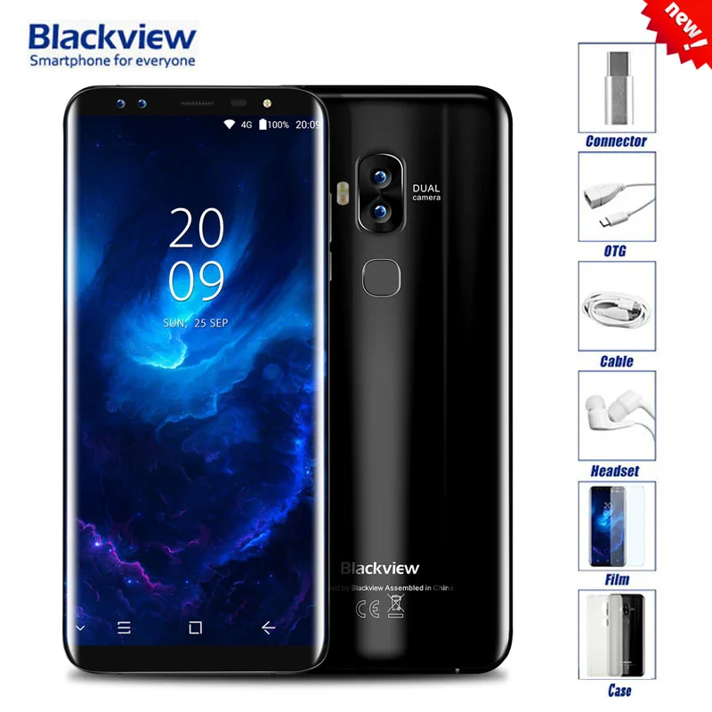 Blackview S8 5 7 &quot18:9 соотношение сторон Бесконечность Экран 4 камеры MTK6750T Octa Core аппарат