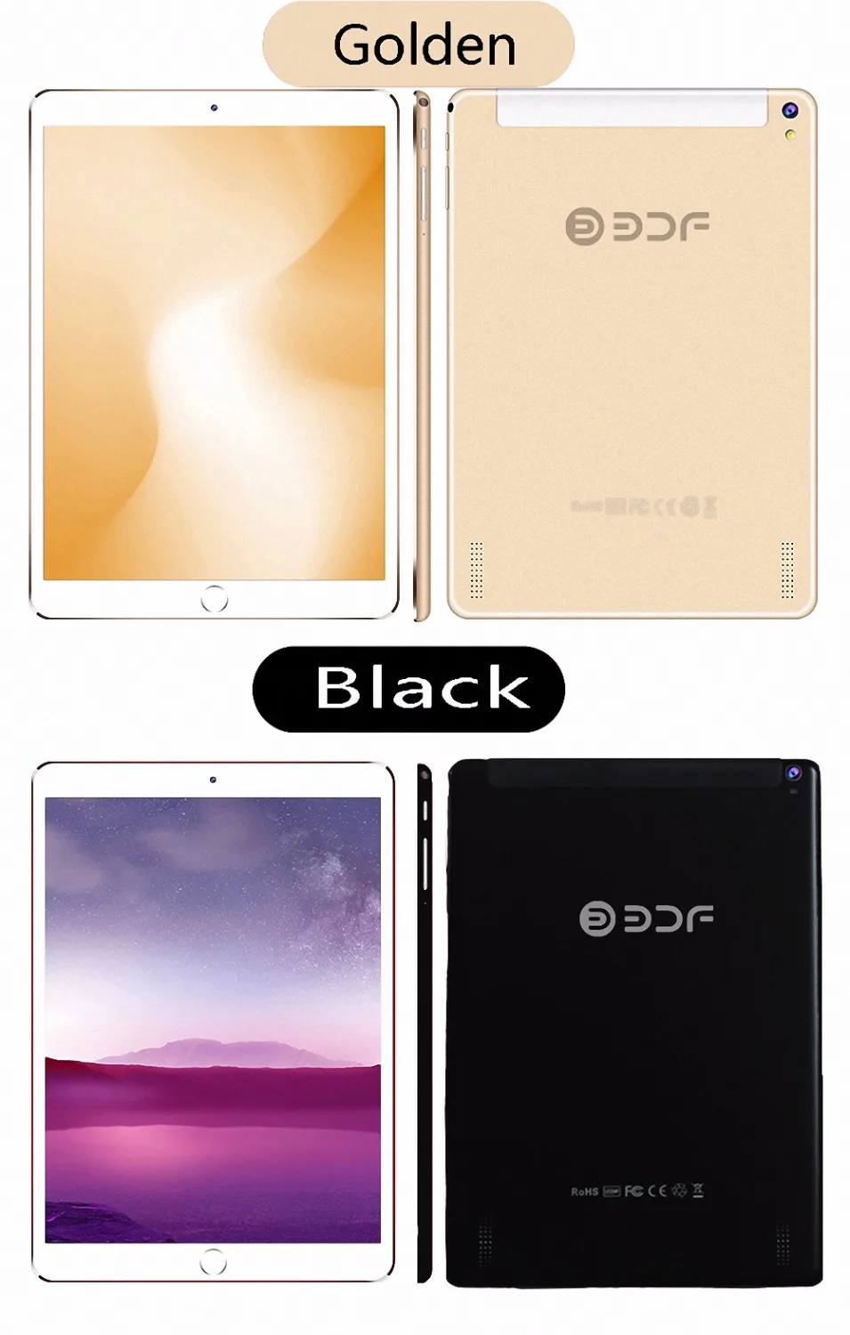 BDF 10 дюймов планшетный ПК Android 7,0, четыре ядра, две sim-карты, планшет, 3G, телефонные звонки, ips планшеты, WiFi, 7, 8, 9, 10, Android планшет, 4 Гб, 32 ГБ, Tab