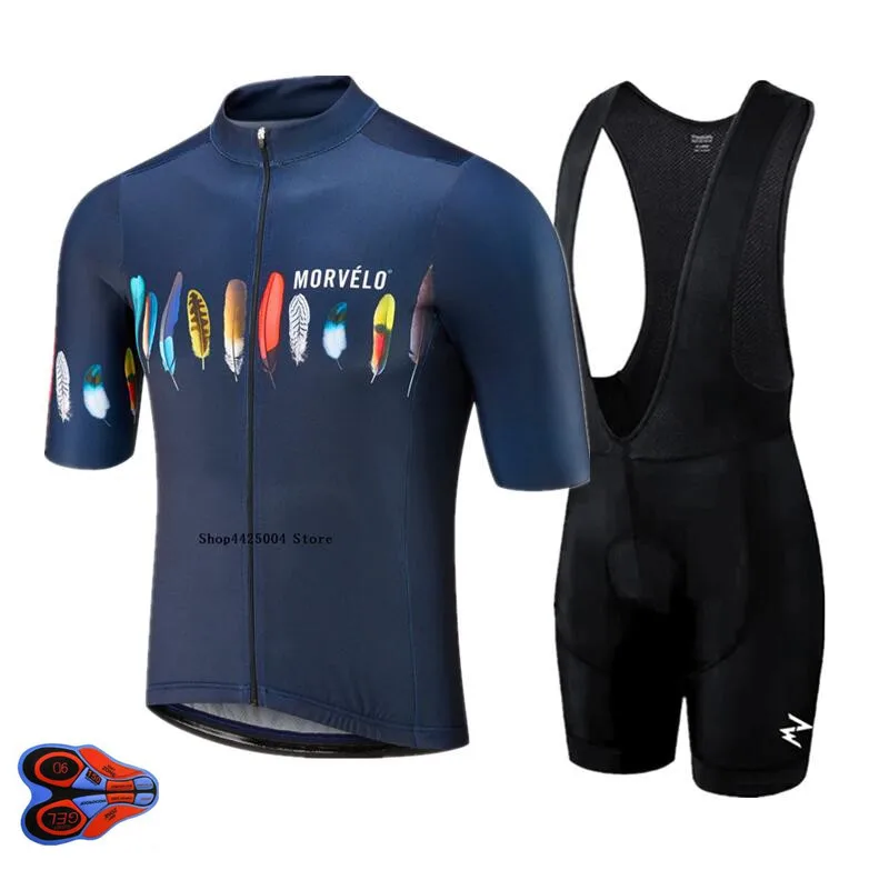 

2019 new morvelo Cycling Jersey Set Men Cycling set Racing Bicycle Clothing Suit Breathable Mtb Bike Clothes Ropa bicicleta