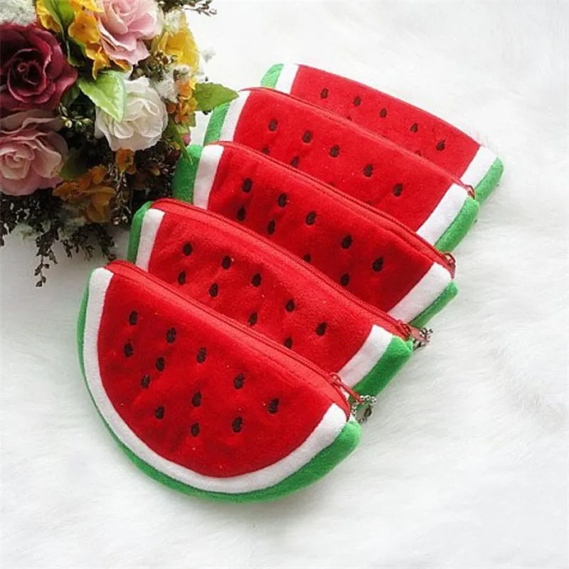 15cm*9cm Women Clutch Change Coin Purse New Women Purse Mini Ladies Creative Fruit Lovely Cartoon Watermelon Coin Bag Wallet