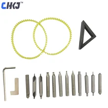 CHKJ 17 шт./лот полный набор ключ конец Фрезер, фрезерный станок, режущий станок для вертикального ключа резка машины слесарные инструменты фрезы сталь дрель