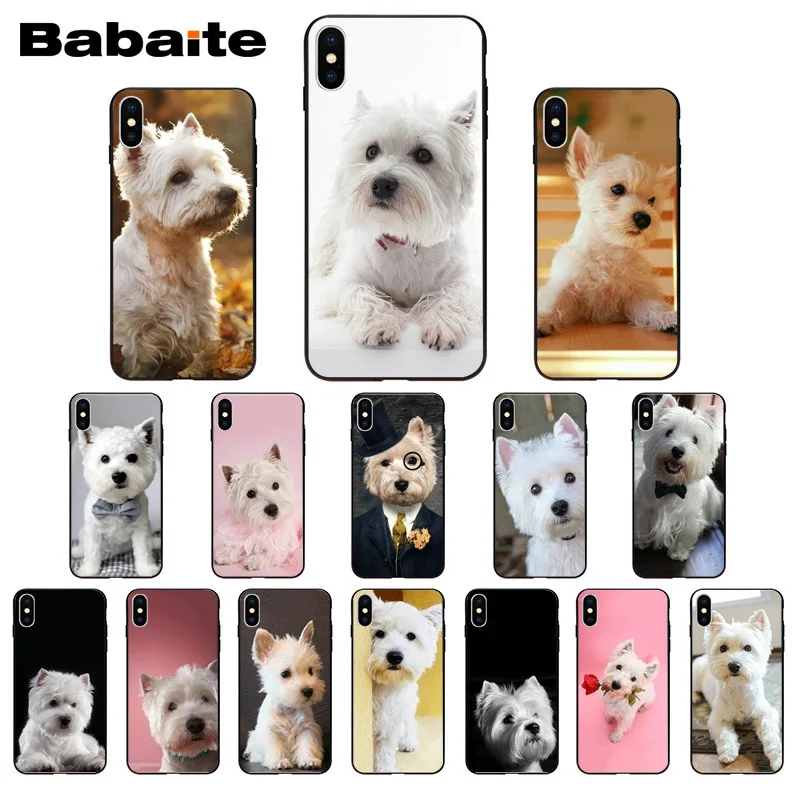 Цветной милый чехол для iphone 11pro max Westie dog 8 7 6 6S Plus X XS MAX 5 5S SE XR Cover Babaite | Мобильные
