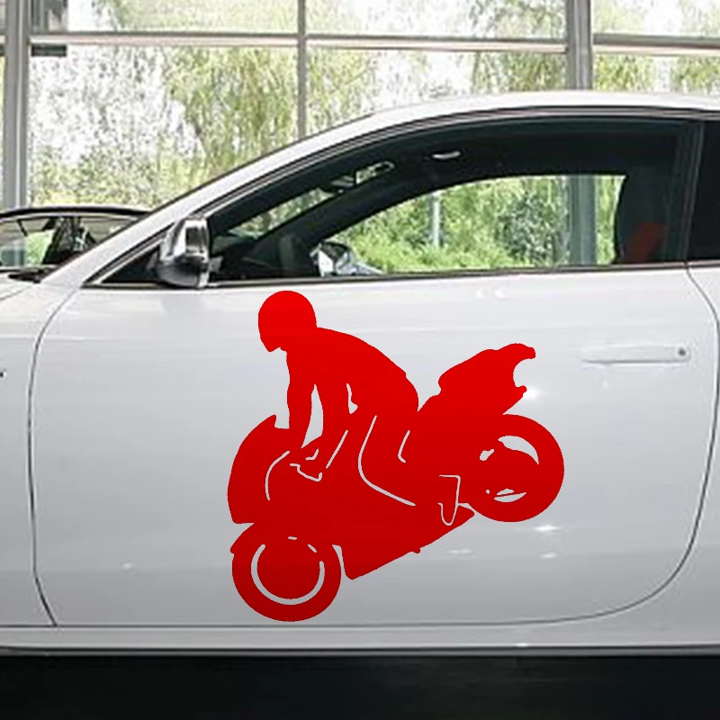 58cm x 53.86cm 2 x Motorcycle Stunt Riding (one For Each Side) Car