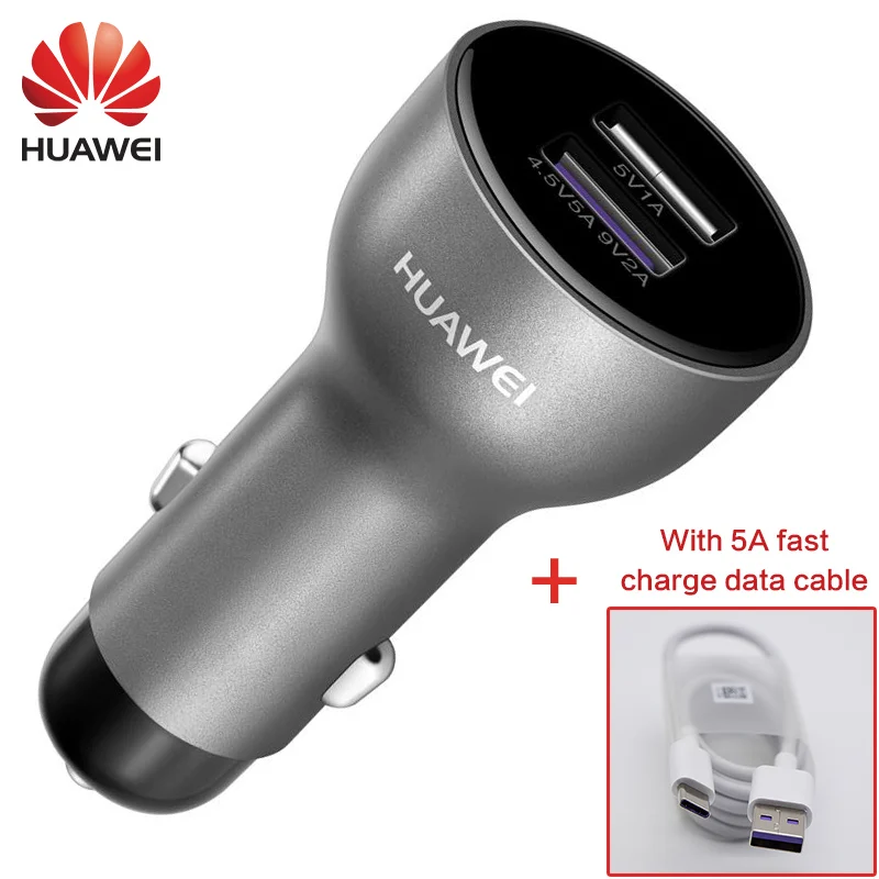 Original Huawei Car Supercharge Fast Quick Charger Mate 9 10 20 X P10 Plus P20 Pro Type C Type-c Cable Honor 8 9 V9 V10 View 10
