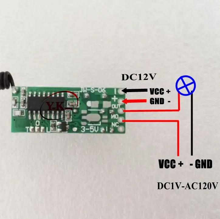 DC12V 1CH реле дистанционный переключатель 2A свяжитесь с беспроводным пультом дистанционного управления нормально открытый закрытый спросить небольшой мини Размеры 315433 Водонепроницаемый TX