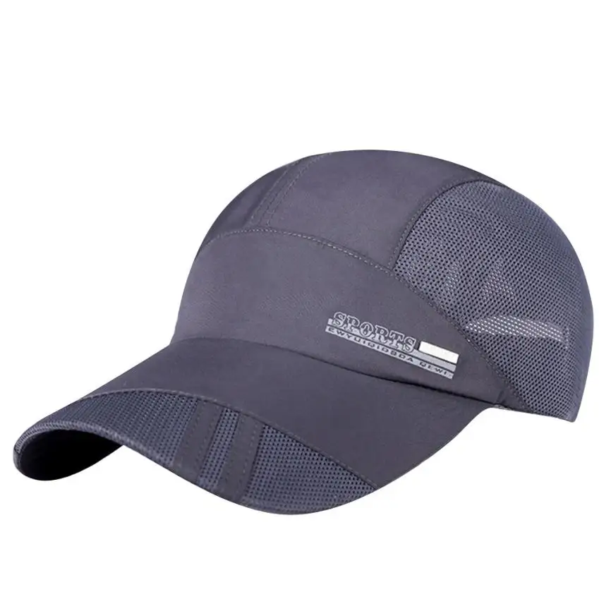 Модная брендовая Женская Солнцезащитная шляпа мужская женская бейсболка в сеточку быстросохнущая Складная Солнцезащитная шляпа для унисекс наружная Защита от солнца, бейсболка, кепка Dec14G - Цвет: gray