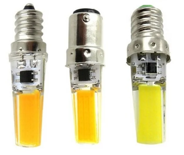 

220V E11 110V E12 E14 E17 BA15D LED COB2508 G4 Dimmable silicone bulb crystal chandelier light source e17 110v e12 b15 220v G9