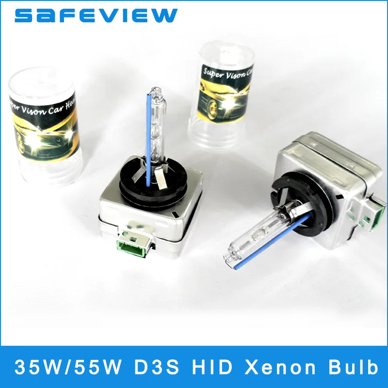 2PCS saFEVIEW HID D3S 35W Bulbs Car Headlight Lighting 4300K 5000K