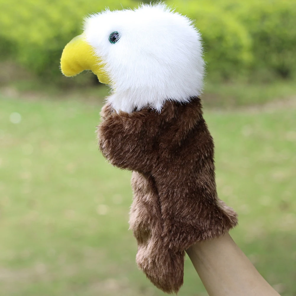 Kids Plush Eagle Hand Puppet Baby Cartoon Animal Soft Doll PlushToys for Children Chirstmas Gift