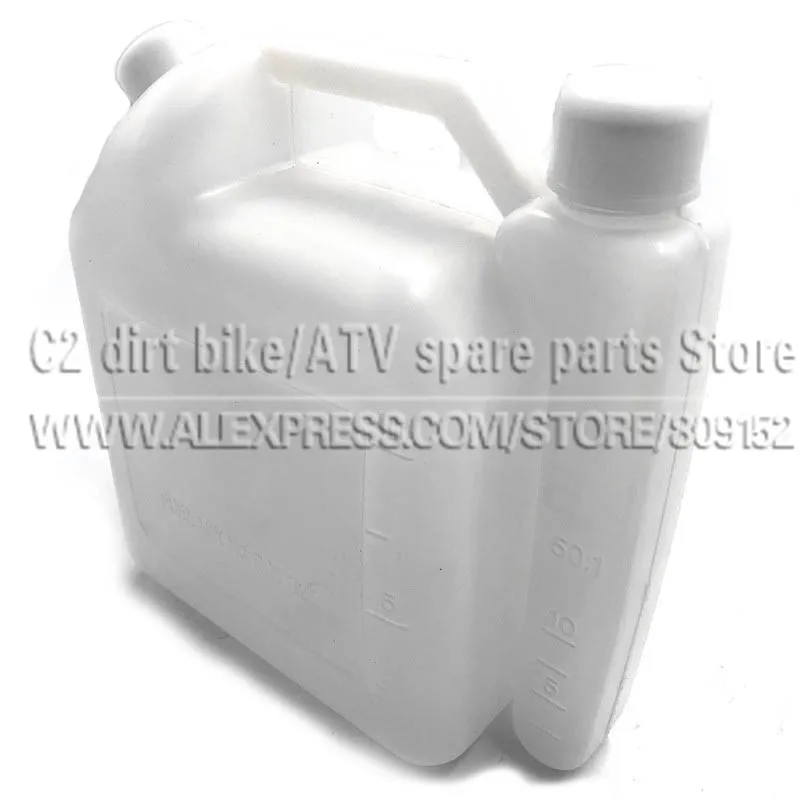2-Stroke Fuel Mixing Bottle Petrol Oil Mix Strimming Chainsaw Lawn Mower