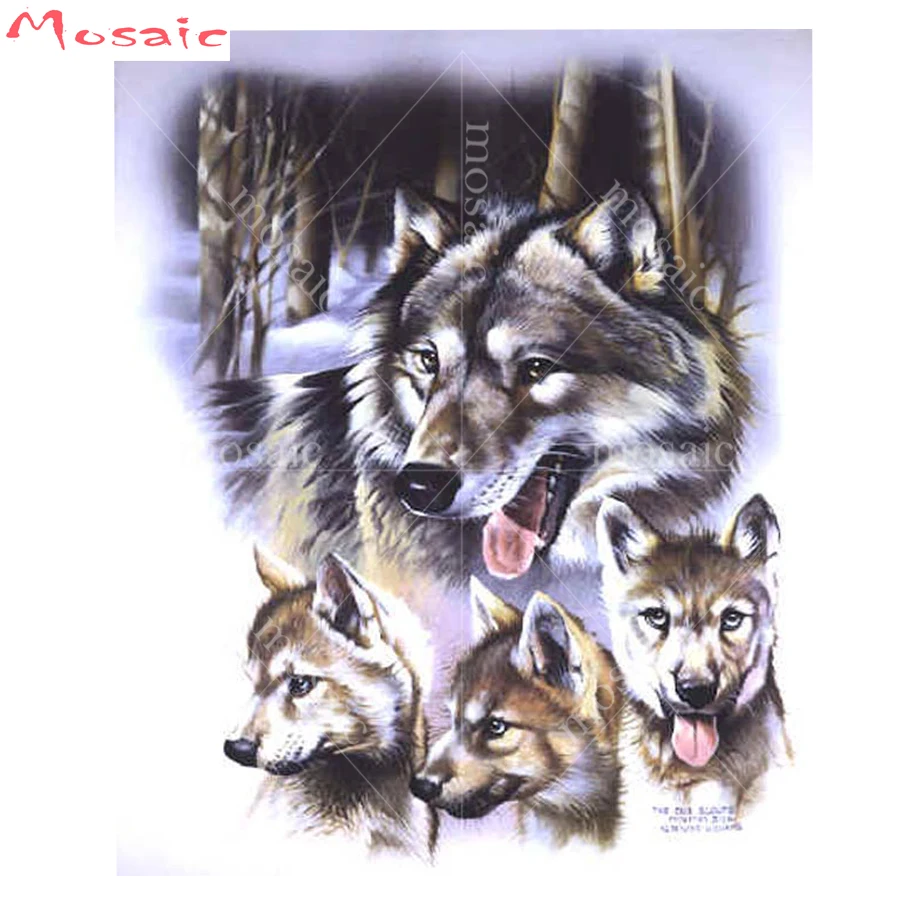 Эскизы тату волка с волчицей и волчатами