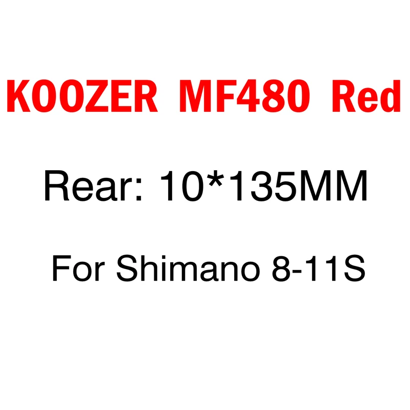 KOOZER MF480 32 отверстия передняя, Задняя Ступица 4 герметичный подшипник 24T трещотка QR быстрый выпуск через ось горный велосипед концентраторы для Shimano Sram - Цвет: Red 10X135mm