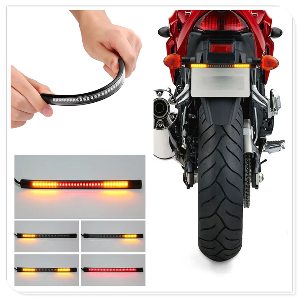 

Motorcycle Plate Light Brake Stop Turn Signal Strip lamp for Kawasaki ZZR600 Z900 Z650 VERSYS 1000 VULCAN S 650cc Z750 Z750S