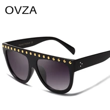 OVZA модные большие солнцезащитные очки Wo мужские с двухцветной оправой солнцезащитные очки в стиле панк мужские очки UV400 Классический Плоский Верх с9012