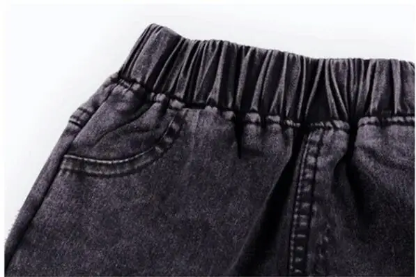 Коллекция года, зимняя детская одежда повседневные утепленные флисовые джинсы для девочек с вышивкой, Детские узкие джинсы для девочек длинные брюки