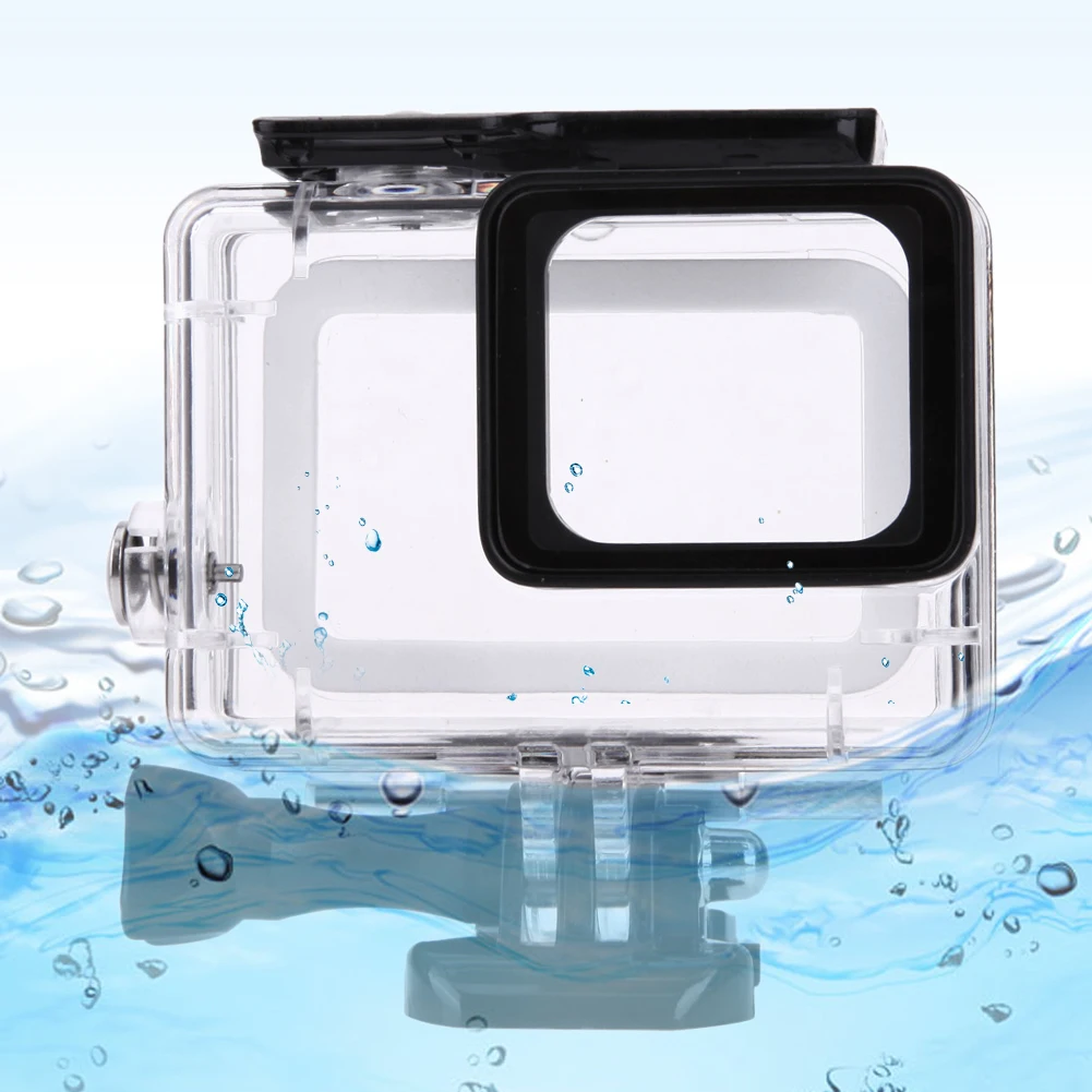Transparent 45m Waterproof Housing Frame Shell Underwater Diving Case Red Filter with Mount Adapter for Gopro