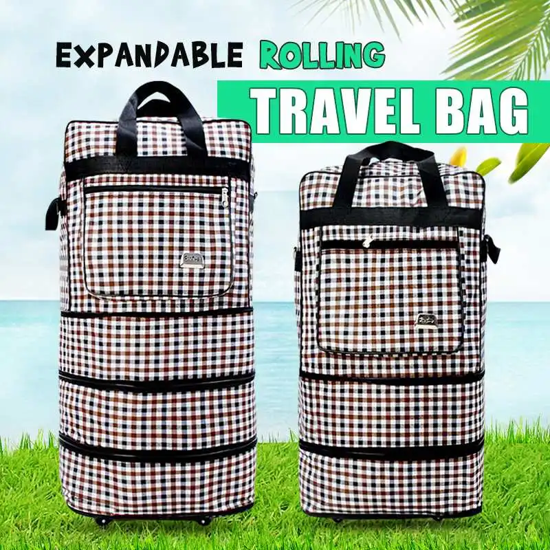

Hiking Camping Backpack Travel Rucksack Expandable Rolling Travel Storage Bag Lightweight Rolling Wheeled Suitcase Outdoor Sport
