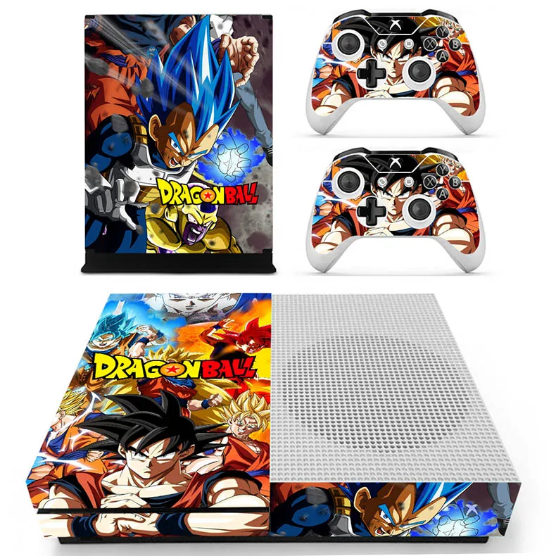 Для Xbox One S Кожа Наклейка DRAGON BALL s vinilo pegatina для Xbox one тонкая консоль и два контроллера