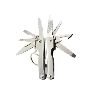 

9 in 1 Outdoor Stainless Steel Folding Pliers Multifunction Multi-Tool Survival Keychain Hand Tools Wire Screwdriver Knife Saw
