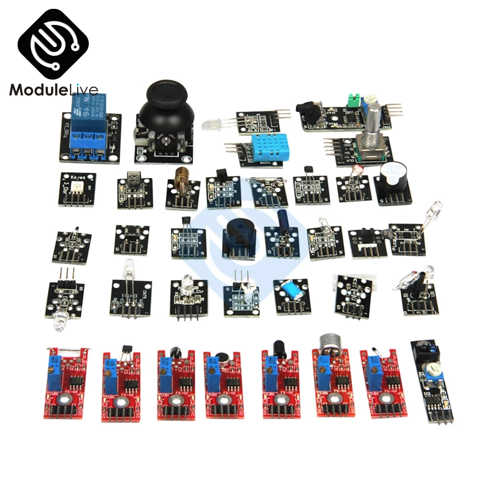 MCU Raspberry pi USA Ultimate 37 in 1 Sensor Modules Kit for Arduino Compatible