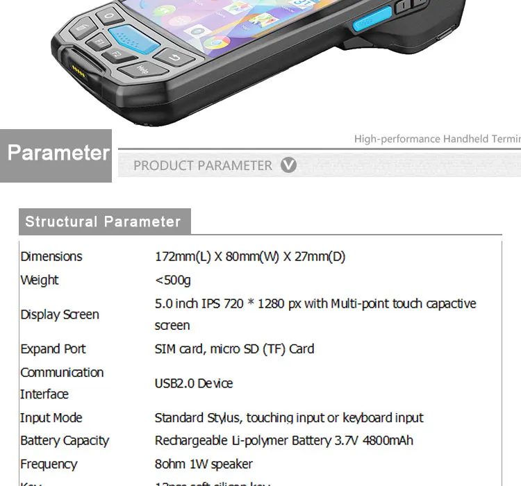 Scanner de Código de Barras Scanner a Laser Caribe Bluetooth Terminal Portátil Pl-40l 1d 2d Pda 4 scanner barcode