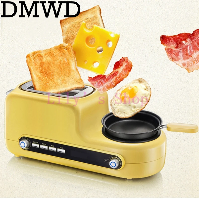 Stainless steel electric Toaster household portable breakfast machine automatic bread baking