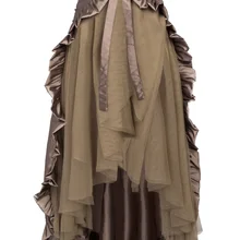 Винтажная юбка женские bowknit в викторианском стиле стимпанк; готическая обувь в стиле «панк»; с оборками и длинная юбка в стиле ретро юбка со шнуровкой Женская обувь