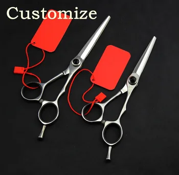

Customize High-grade 440c 6 / 5.5 inch cut hair scissors cutting barber makas scisor shears styling tools hairdressing scissors