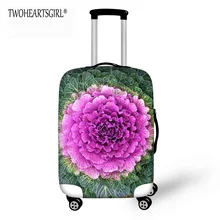 TWOHEARTSGIRL כרובית מודפס תיק עמיד למים נסיעות כיסוי מטען מזוודת אלסטי למתוח הגן על מכסה עבור 18 "-30" Case
