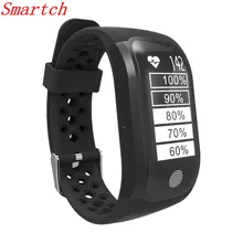 Smartch GPS смарт-браслет S908 Поддержка Smart уведомления Обнаружение активности Шагомер сердечного ритма умный Группа фитнес трекер