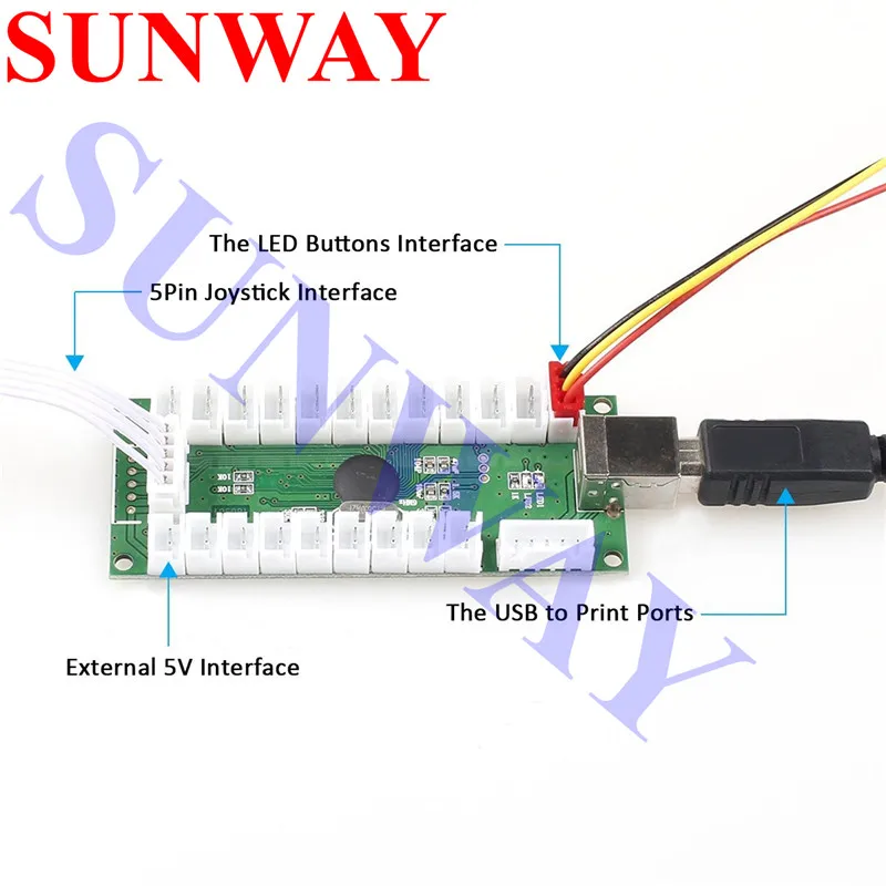 2 игрока аркадные кнопки контроллер комплект для ПК игр и Raspberry Pi с аркадные игры; usb энкодер и светодиодный кнопки с подсветкой для Mame