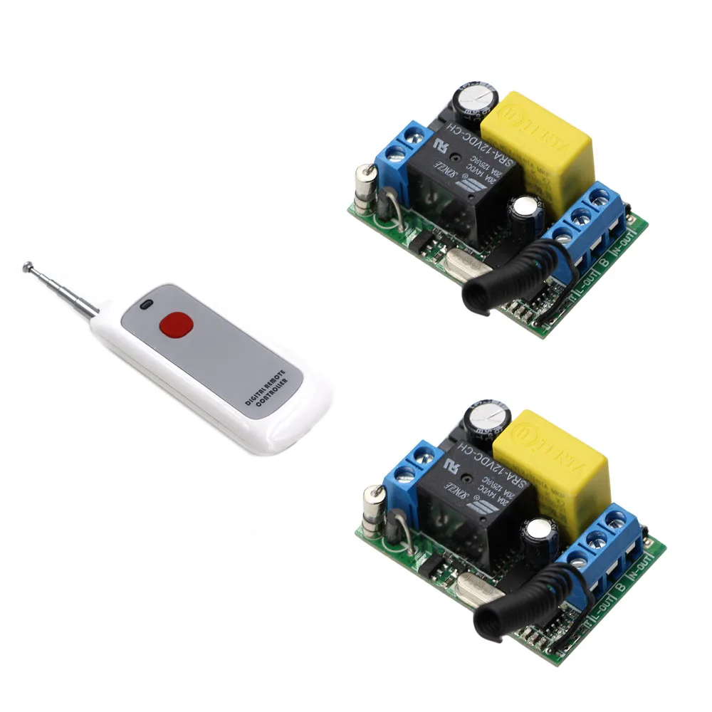 Hot Sale AC220V 1CH RF Wireless Remote Control Switch System Receiver & Transmitter Input Output 220V For Water Pump & Motor 6 pieces receiver 220v wireless remote control switch lamps water pump motor controller switch remote control switch
