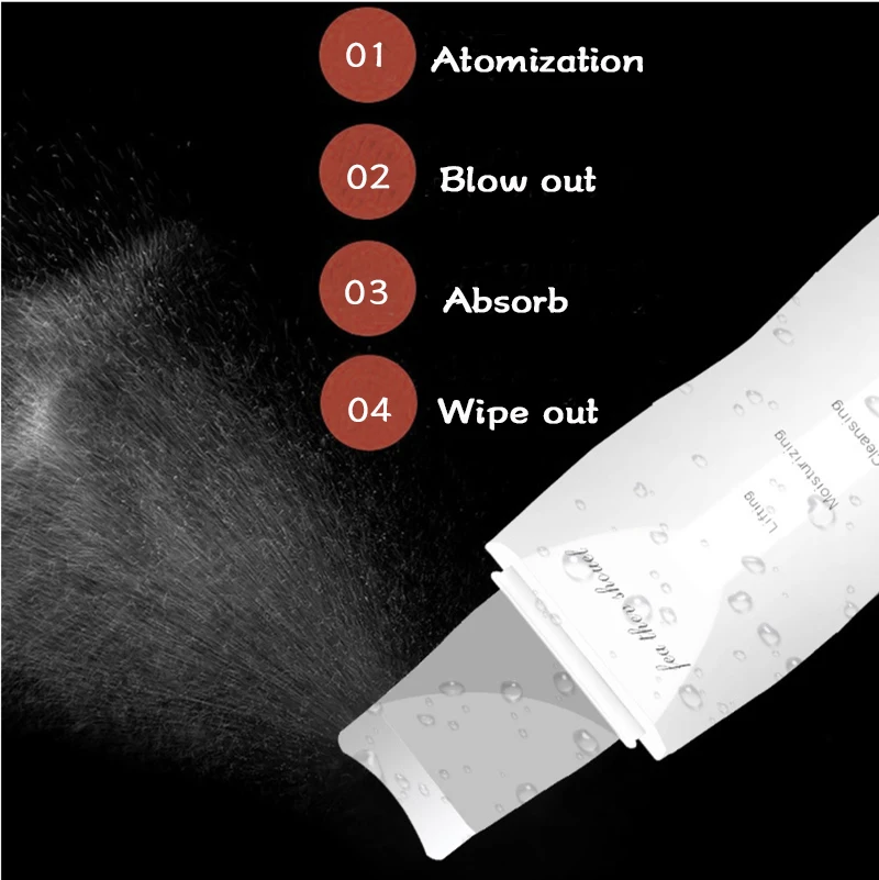 

Ultrasonic facial skin scrubbing facial cleanser exfoliating vibration to blackhead removal exfoliating pore cleaning too